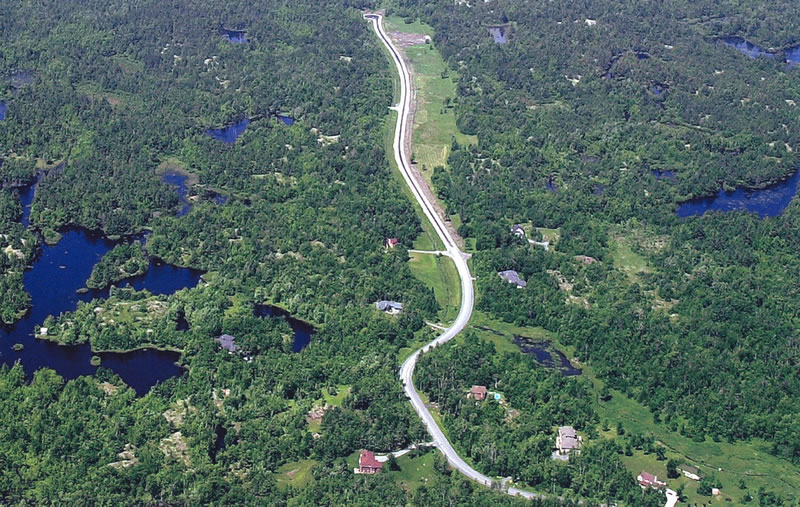 Aerial view of Ottawa's Saddlebrooke Estates